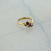 10K Yellow Gold 3/4 ct tw Ruby Ring 3 Marquise Cut Rubies Size 6.25