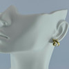 14K Yellow Gold 4.5mm Pearls Fancy Design Post Earrings