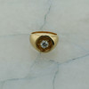 14K Yellow Gold Men's Diamond Solitaire Ring w/ Round Brilliant Cut Stone Size 9