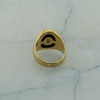 14K Yellow Gold Man's Oval black Onyx with Diamond in Center Size 9.5