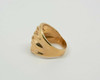 14K Yellow Gold Men's Drapery Design Ring, Size 7.25