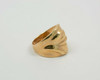 14K Yellow Gold Men's Drapery Design Ring, Size 7.25