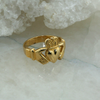 14K Yellow Gold Claddagh Ring, size 9