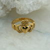 10K Yellow Gold Claddagh Ring, size 10.25