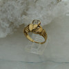 10K Yellow Gold Claddagh Ring Diamond Chip Size 7.25