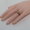 10K Yellow Gold Claddagh Ring Diamond Chip Size 7.25