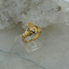 14K Yellow Gold Claddagh Ring with Small Diamond Size 7.5