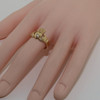 14K Yellow Gold Claddagh Ring with Small Diamond Size 7.5