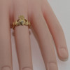 14K Yellow Gold Claddagh Ring with Small Diamond Size 7.5
