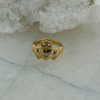 14K Yellow Gold Claddagh Ring Small Diamond Size 8.5