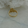 14K Yellow Gold Claddagh Ring Small Diamond Size 8.5