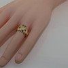 14K Yellow Gold Claddagh Ring Small Diamond Size 8.5