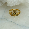 14K Yellow Gold Claddagh Ring,  Ring Size 9.75