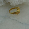 14K Yellow Gold Claddagh Ring,  Ring Size 9.75