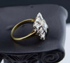 Circa 1910 14K yellow & White Gold Edwardian style Diamond Ring, Size 7