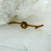 Vintage 14K Yellow Gold Pearl in Flower Bar Pin, Circa 1930s