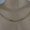 22K Yellow Gold and Enamel Necklace baton links on a double linked chain 27 inch