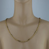 22K Yellow Gold and Enamel Necklace baton links on a double linked chain 27 inch