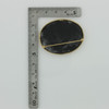 Vintage Micro - Mosaic 14K Gold Black Onyx and Various Stone Inlay Pin