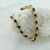 10K Yellow Gold Sapphire and Diamond Bracelet, app. 5 ct tw., 6.5 inch