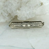 Vintage 10K White Gold Sapphire and Diamond Pin, circa 1940s