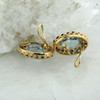 40 ct + tw Blue Topaz and Sapphire Earrings & Pendant Set set in 14K Yellow Gold