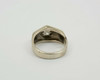 14K White Gold Men's Diamond Ring Circa 1950, Size 9