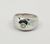 14K White Gold Men's Old Mine Cut Diamond Ring Circa 1960, Size 7.75