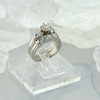 Platinum 2 piece 1.85 ct Total Weight Diamond Wedding Set Ring Size 6.5