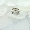 Platinum 2 piece 1.85 ct Total Weight Diamond Wedding Set Ring Size 6.5