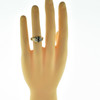 10K Yellow Gold Blue Topaz and Diamond Ring Size 9.75 Circa 1960