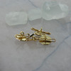 Antique 14K Yellow Gold and Platinum Mother of Pearl and Pearl Studs Circa 1930