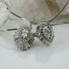 11 ct Matching Marquise Design Diamond Ring & Necklace 18K White Gold Circa 1970