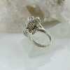 11 ct Matching Marquise Design Diamond Ring & Necklace 18K White Gold Circa 1970