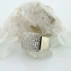 Massive 7 ct + Total Weight Diamond Pave Ring set in 14K White Gold Size 13.75