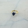 14K Yellow Gold Sapphire and Diamond Ring Size 6.75