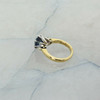 14K Yellow Gold Sapphire and Diamond Ring Size 6.75