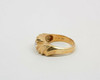 18K Yellow Gold Men's Heavy Diamond Ring Circa 1980, Size 9.75