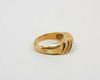 18K Yellow Gold Men's Heavy Diamond Ring Circa 1980, Size 9.75