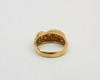 18K Yellow Gold Men's Heavy Diamond Ring Circa 1980, Size 9.75