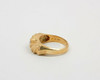 18K Yellow Gold Men's Heavy Diamond Ring Circa 1980, Size 9.75