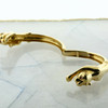 14K Yellow Gold Panther Hinged Bangle Bracelet with Ruby Eyes Circa 1980