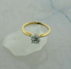 14K Yellow Gold 1 ct Diamond Solitaire Ring Circa 1970 Ring Size 6+