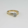 10K Yellow Gold 1/2ct + Diamond Rosette Ring Size 8.5 Circa 1990