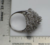 14K White Gold Diamond Cocktail Ring Circa 1960, Size 9.5