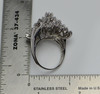 14K White Gold Diamond Cocktail Ring Circa 1960, Size 9.5