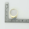 10K Yellow Gold Blue Stone and Diamond Ring Art Deco Style Size 11.25 Circa 1960