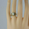 10K Yellow Gold Diamond and Opal Ring Size 6.5 Circa 1970