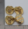 18K Yellow & White Gold Vintage Cartier Basketweave Cuff Links, Circa 1960