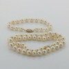 8.3 - 8.5mm Pearl Necklace and Bracelet 14K Yellow Gold Clasps Matching